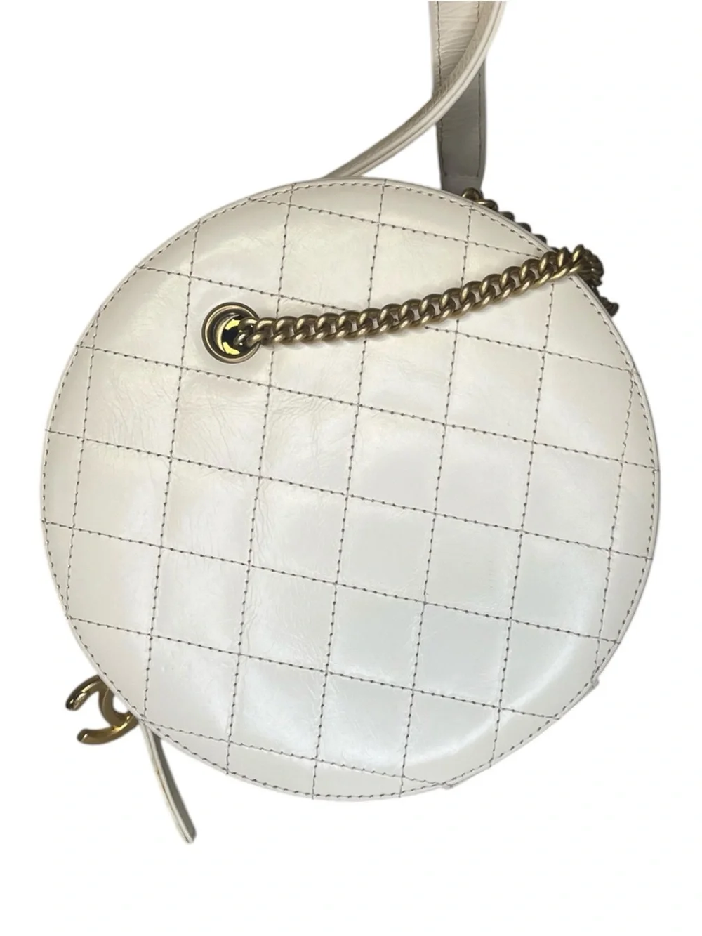 Chanel Small Leather 'En Vogue' Round Crossbody Bag, Limited Edition